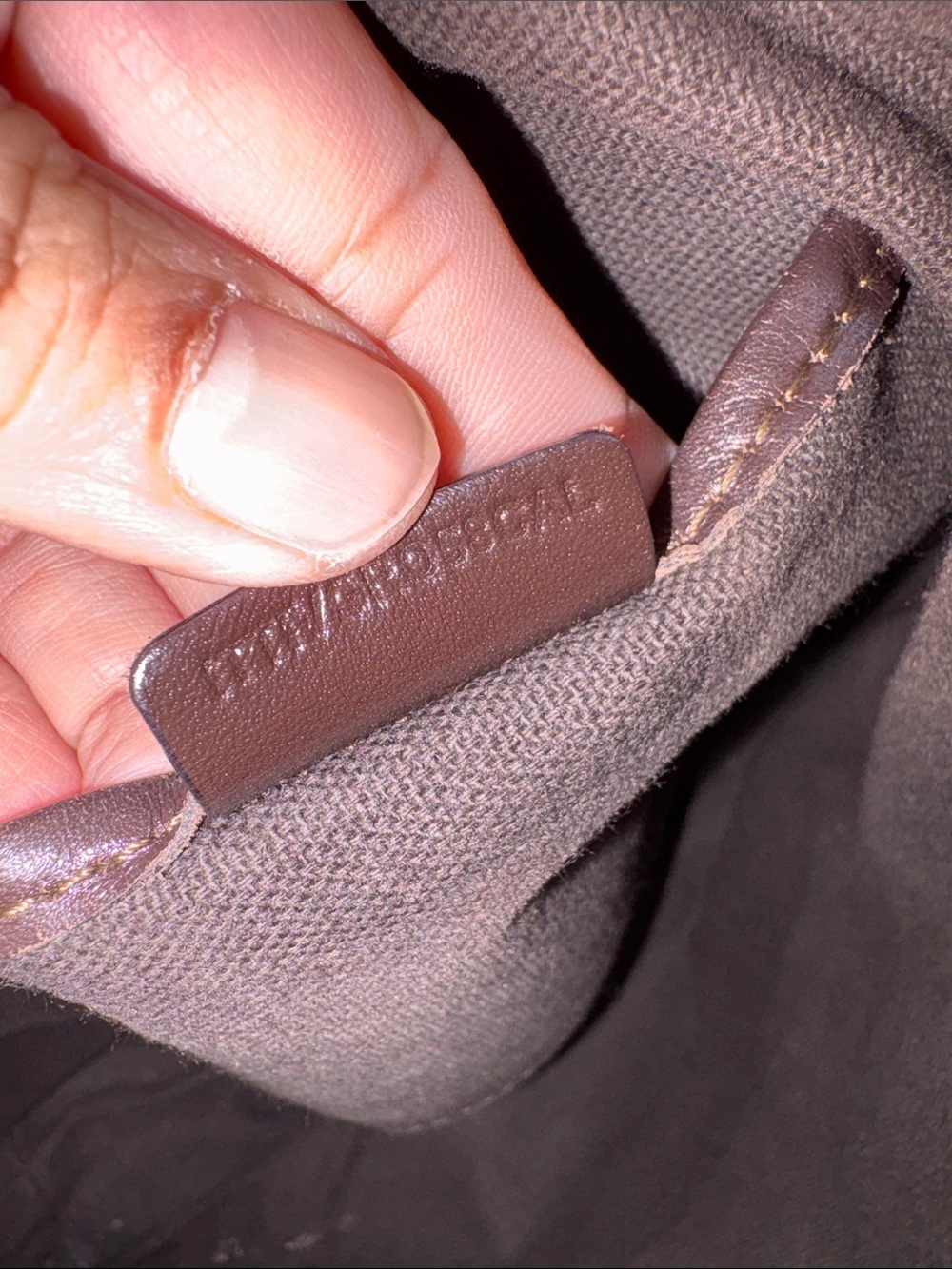 Burberry Vintage Small Haymarket Check Tote Brown Leather Trim with COA - Picture 14 of 15